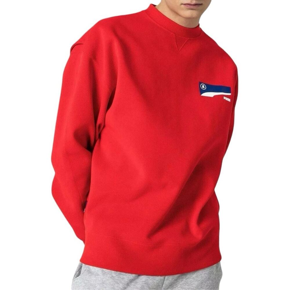 Puma Puma X Ader Error Crew Mens Red Long Sleeve … - image 3